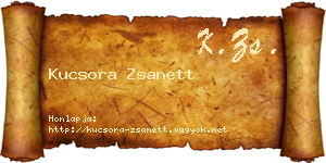 Kucsora Zsanett névjegykártya