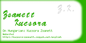 zsanett kucsora business card